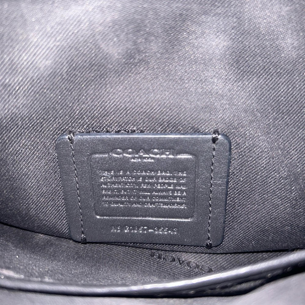 Coach Black Pebbled Leather Hobo Shoulder Bag with Tassel - Picture 10 of 12